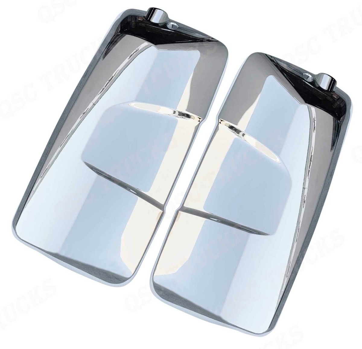 QSC Replacement Chrome Door Mirror Covers Right Left Pair for Mack