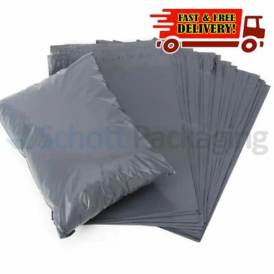 PACKEROO 1000 x Grey 6" x 9" Mailing Bags Strong Parcel Postage Plastic Post Poly trade