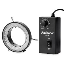 AmScope LED-144 144-LED Microscope Ring Light with Adapter