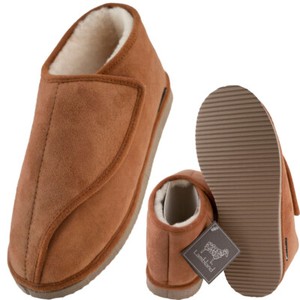 mens suede slippers with hard soles