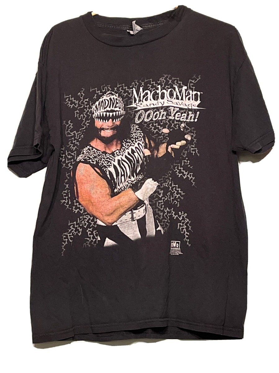 vintage macho man randy savage t-shirt NWo Size L WCW | eBay