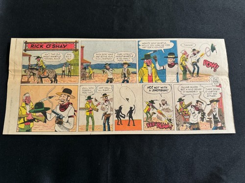 #12 RICK O'SHAY by Stan Lynde Lot of 2 Sunday Third Page Comic Strips 1959