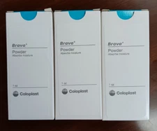 3 Coloplast 19075 Brava Ostomy Absorbing Powder 1oz Bottles Exp. 2026-18