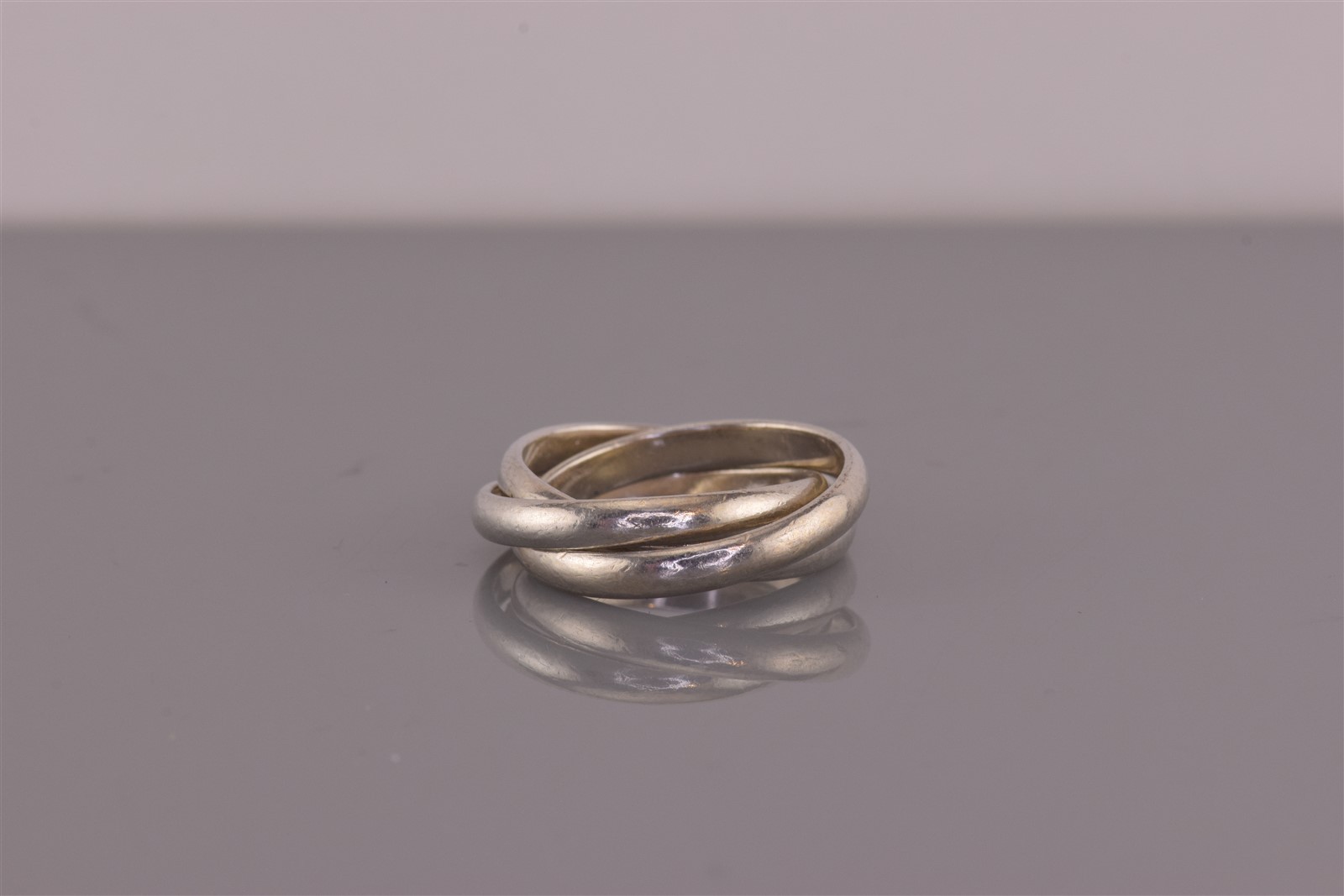 Sterling Silver Triple Interlocking Trinity Solid… - image 4