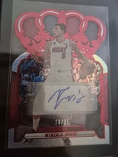 Nikola Jovic 2023-24 Crown Royale 👑 Auto Red /35  Color Match Miami Heat CA-JOV