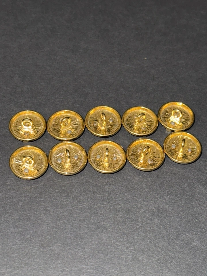 10- RALPH LAUREN LLR RELIEF LETTERS REPLACEMENT BUTTONS MINT CONDITION 10 PCS - Image 2 of 3
