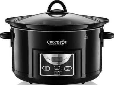 Crock-Pot Schongarer schwarz Digital-Timer Keramiktopf  4,5L 3 Prog 20h