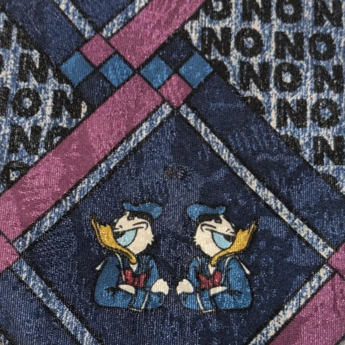 Vintage 90s Grumpy Donald Duck No Novelty Wide Tie Davenport Disney