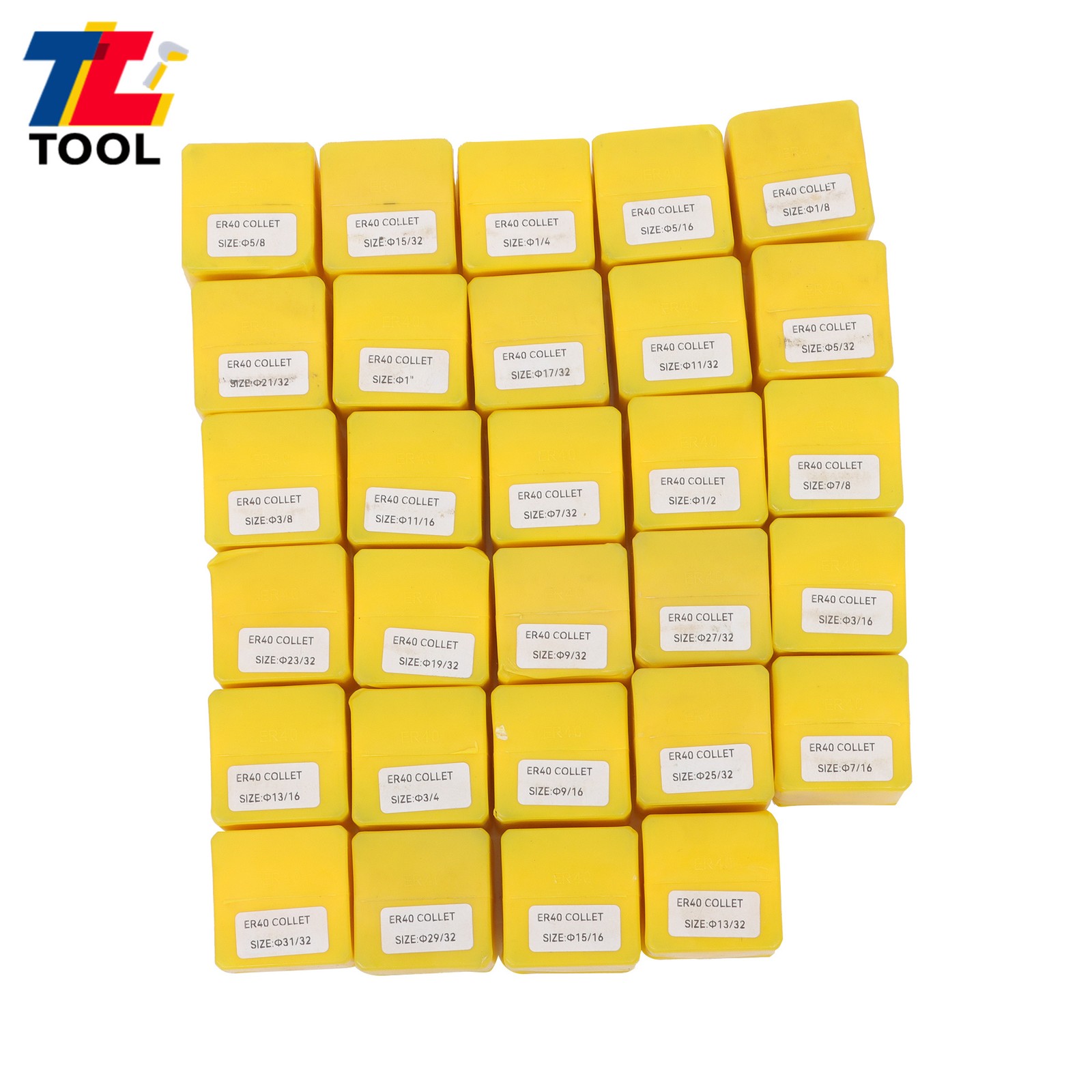 ER40 (29Pcs) Collet Set High Precision CNC Spring Clamping Collets US