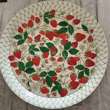 Strawberry Ladybug Tin Antique Vintage Serving Tray Collectible Rare Kitchen