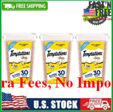 3 Tub TEMPTATIONS Classic Crunchy and Soft Cat Treats Tasty Chicken Flavor 30 oz