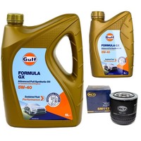 MotoröL Set Gulf Formula GX 5W-40 6 Liter + ÖLfilter FüR Fiat Ducato Kasten