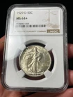 1929-D NGC MS64+ Walking Liberty Half Dollar Tough Date Coin