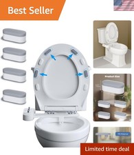 High-Quality 4 Pack Toilet Seat Buffer Bumpers for Bidet - Grey, Durable Easy