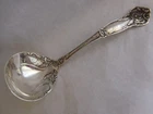 WALLACE CARNATION 1909 STERLING SILVER CREAM SAUCE LADLE NO MONOGRAM ART NOUVEAU