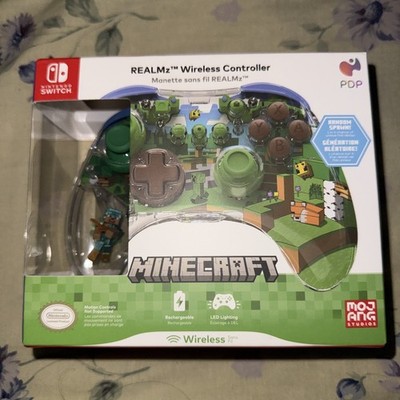 PDP REALMz Wireless Controller Minecraft Forest Biome LED for Nintendo Switch