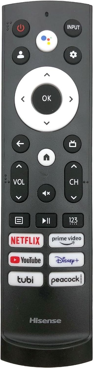 Hisense OEM Remote Control for Select Hisense TVs (No Voice 