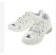 Sleek Modern White & Silver Plein Sport Sneaker SIPS703