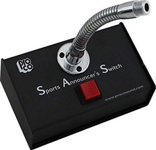 Pro Co Sound SAS2 Sports Announcer's Switch - Push to Talk with 6-Inch Gooseneck