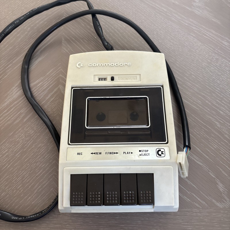 Vintage Commodore Datacassette Player - Serviced and Tested Working