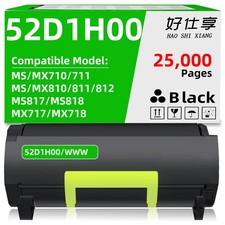 Cartucho de tóner 62D1H00 compatible para Lexmark MX710 MX711 MX810 MX811 MX812