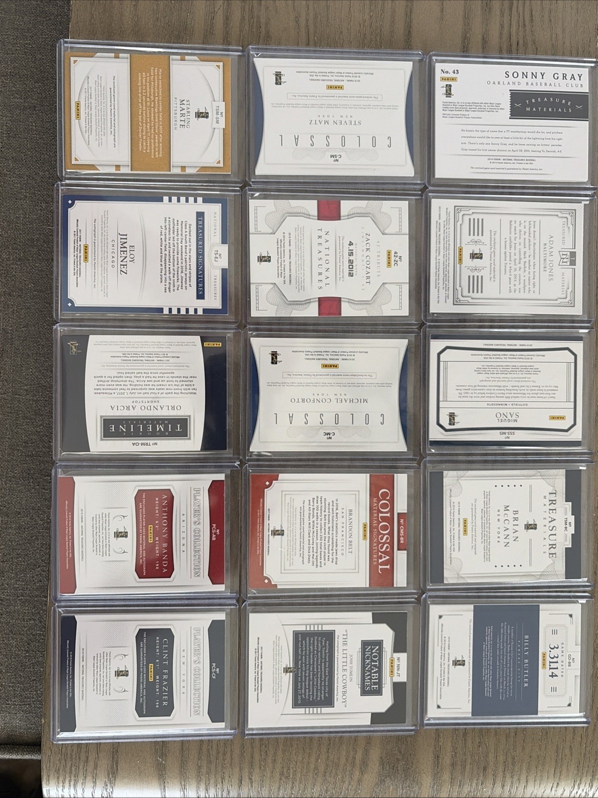 National Treasures Baseball Lot (15) # /99 /25 GU RC Auto Relic 2014-2018 view 5