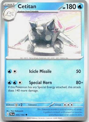 Cetitan 055/193 Uncommon Paldea Evolved Pokemon Near Mint