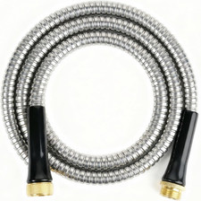 Short Garden Hose 4Ft X 5/8",Metal Garden Hose for Hose Reel Faucet,Heavy Duty 3