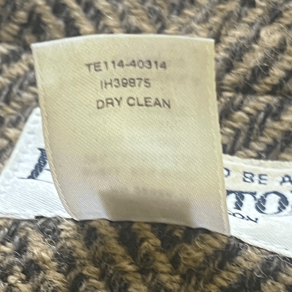 Pendleton Herringbone Tan Button Up Lined Wool Co… - image 10