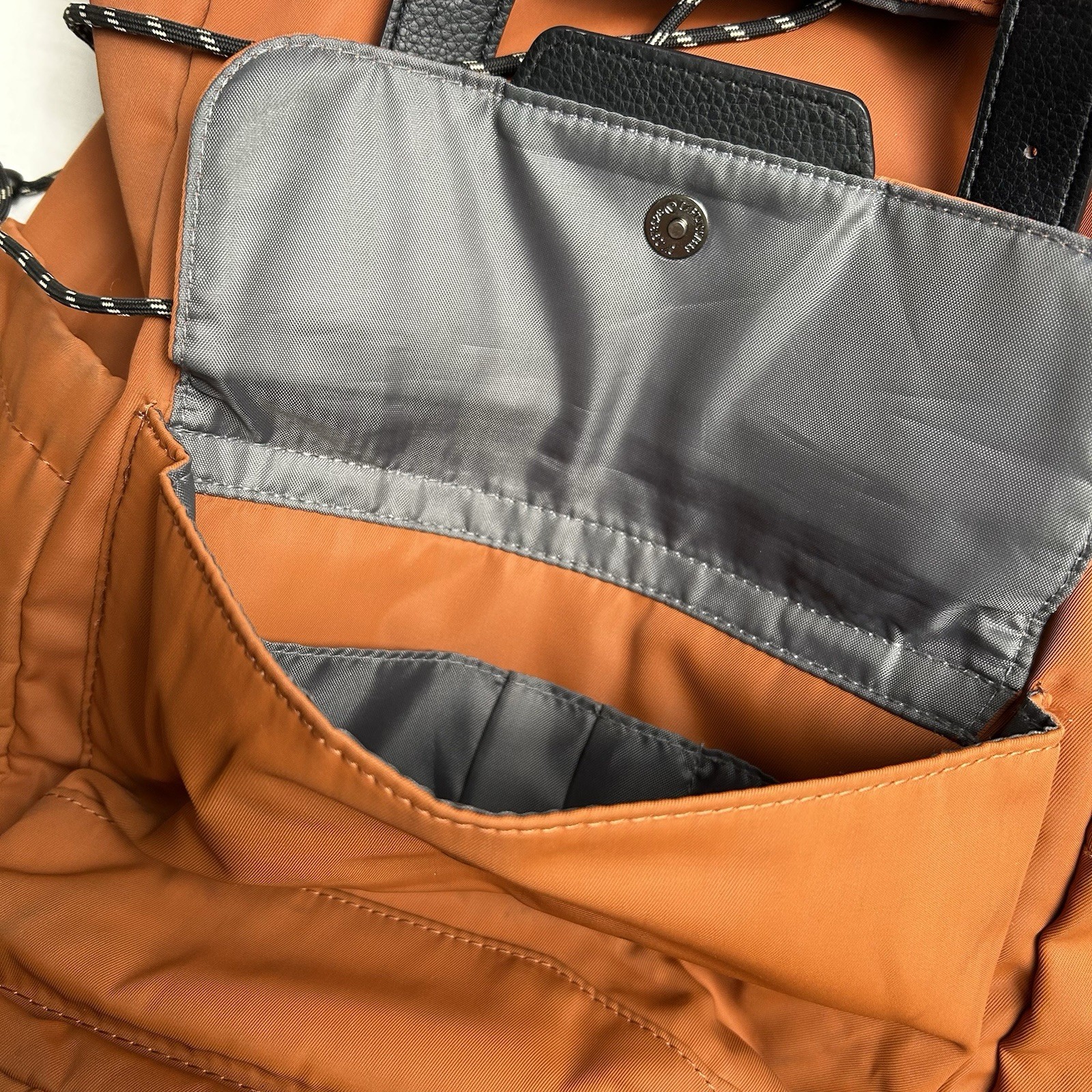 Orange Laptop Backpack Storage Draw String Travel… - image 2