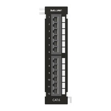 12-Port Mini Vertical Cat6 Patch Panel 10Gbps Network Panel with Wall Mount 8...