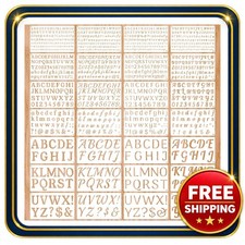 Letter and Number Stencil Set 28 Pieces Reusable Plastic 1/3-2 Inch