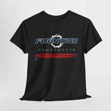 Fountain Powerboats Offshore Racing Fishing Logo Graphic T-Shirt S-5XL