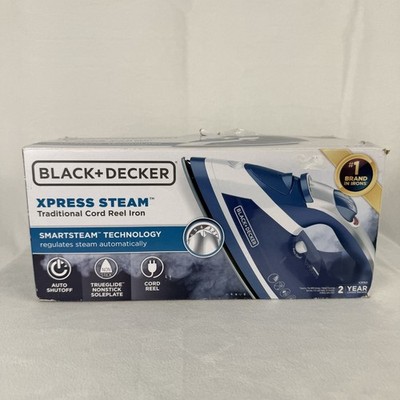 Black & Decker Xpress Steam Iron, SmartSteam, True Glide, Retractable Power Cord
