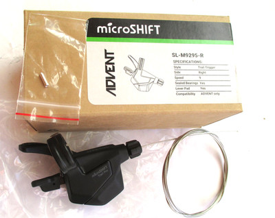 New microSHIFT ADVENT SL-M9295-R Trail Trigger Pro Shifter. Right /Rear. 9 Speed