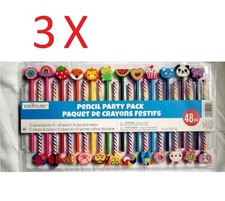 3 Set Creatology 48 piece Pencil Party Pack assortiment w/ trk 