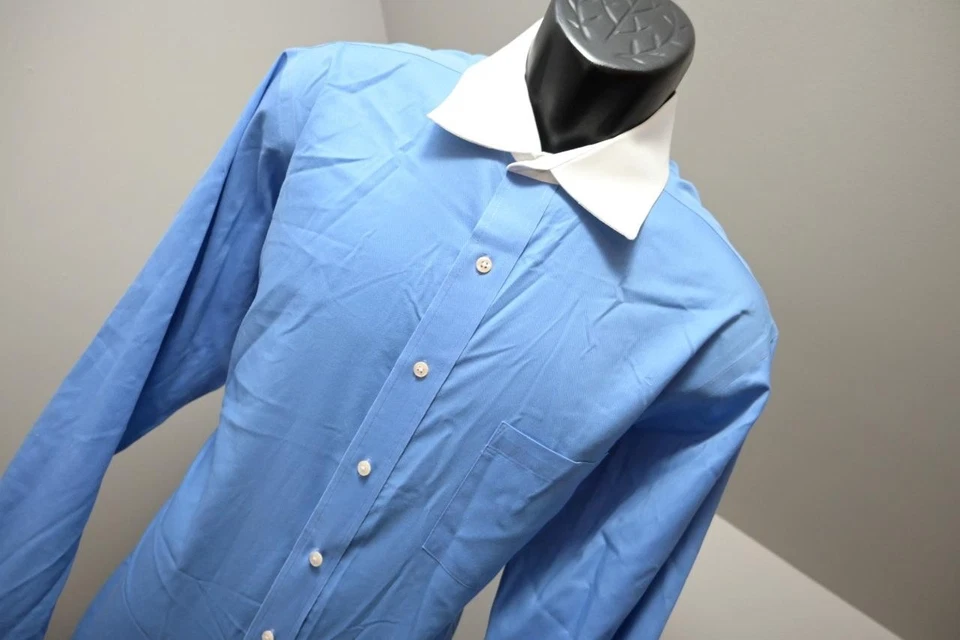 Donald Trump Dress Shirt Regular Fit Blue French Cuff Mens Size 16.5 34/35 Large - Image 4 of 4