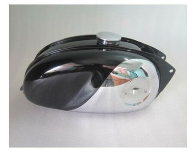 BSA BANTAM D7, D10, D14, D175, BUSHMAN CHROME & BLACK PAINTED FUEL TANK & CAP