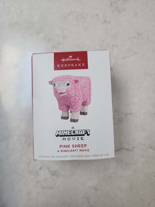 Hallmark Keepsake 2025 Pink Sheep Minecraft Movie Ornament