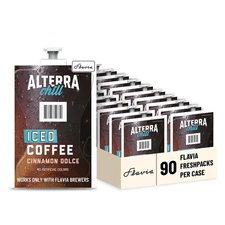 Alterra Cinnamon Dolce Iced Coffee Flavia Freshpack Dark Roast 90/Carton (48061)