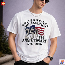 USA 250th Anniversary Shirt 1776 2026 Patriotic American Flag T-Shirt