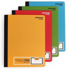 Composition Notebook, Wide-Ruled Paper, Resists Ink Bleed-Through, 100 Sheets...