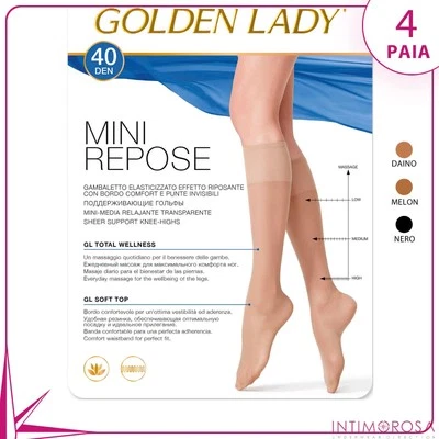 Gambaletti riposanti Golden Lady mini repose 40 den 4 paia