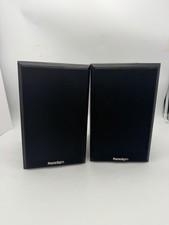 Paradigm Atom Bookshelf Speakers Pair Black Tested Working Vintage Hi-Fi Audio