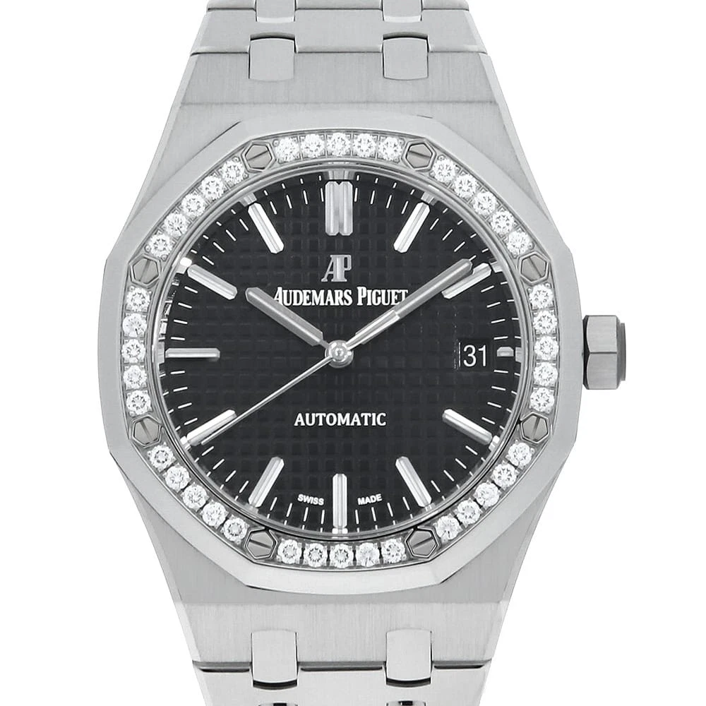 Audemars Piguet — AUDEMARS PIGUET Royal Oak Automatic Diamond Bezel 15451ST.ZZ.1256ST.01 secon...