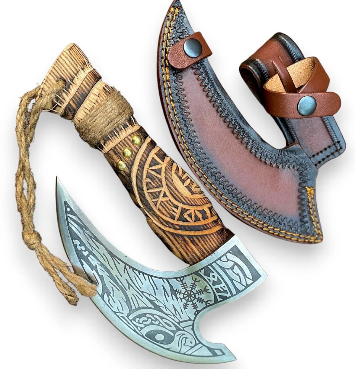 Viking Axe Pizza Cutter, Norse Engraved Steel Blade, Carved Wood Handle, Deco...
Opens in a new wind
