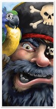 Pirate Door Cover Party Decoration 5ft x 30in All Weather Door Banner