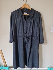 Shirt Dress Size 16 Thought Sustainable Small Flower Print Pockets Tie Front