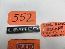 01 02 03 04 05 06 07 Ford Escape Limited Emblem Logo Symbol Badge Plate Hatch 01 02 03 04 05 06 07 Ford Escape Limited Emblem Logo Symbol Badge Plate Hatch