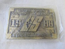 NEW 1988 Vintage US Shooting Team NEW Belt Buckle XXIV Olympics SEOUL KOREA